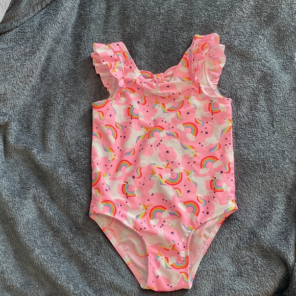 Cute unicorn one piece swimsuit for kids 5T - Picture 2 of 3